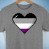 Asexual Pride 8-Bit Pixel Heart Premium Unisex T-Shirt - Grey Heather